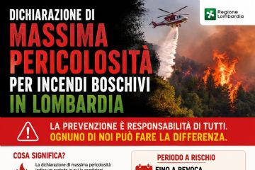 Massima perciolosità per gli incendi boschivi